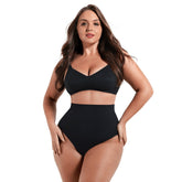 Tummy Control Shaping Thong Panties - Black